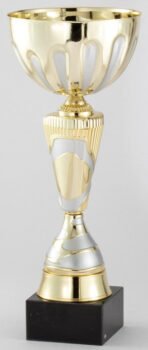 Gold Plastic Cup with Black Marble Base