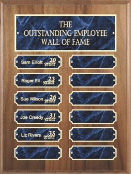 Genuine Walnut Perpetual Plaques