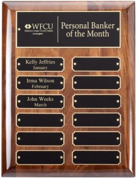 Genuine American Walnut Petpetual Plaque