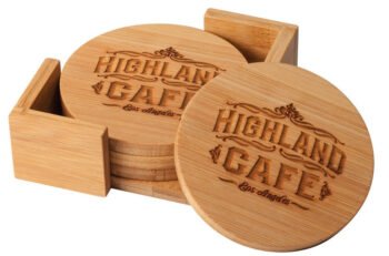 Bamboo Round Coaster Set