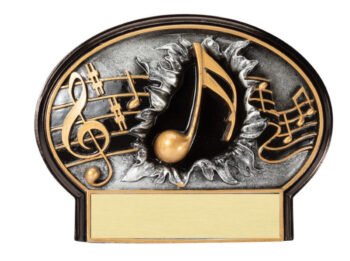 Full Color Sculpted Resin Plate - Music
