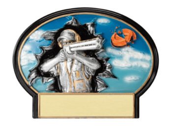 Full Color Sculpted Resin Plate - Trap Shooting