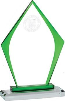 Premium Clear Green Glass Award