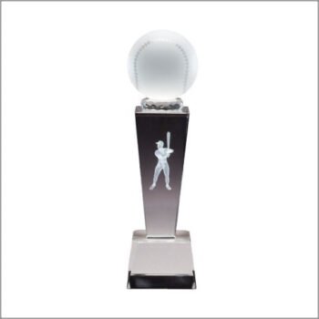 Baseball Crystal with Laser Image