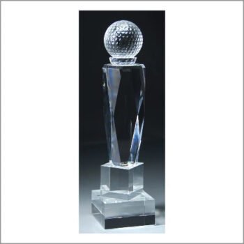 Crystal Golf Ball Above Base