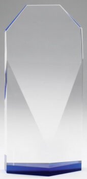 Elegant Diamond Front Crystal With Blue Reflective Bottom