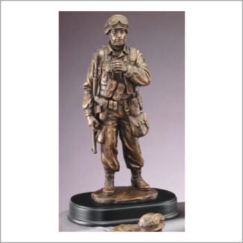 Soldier Standing With Binoculars