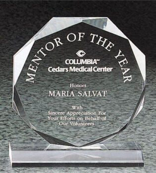 Octagon Bevel Acrylic Award