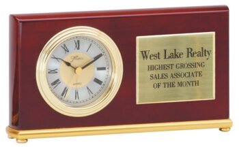 Horizontal Clock - Rosewood