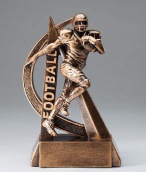 Ultra Action Series Sculpted Antique Gold Resin Trophy -Football