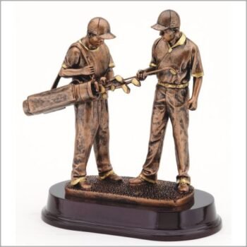 Golfer With Caddie, Male