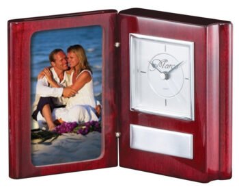 Rosewood Book Clock