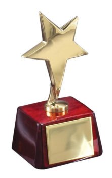 Gold Star With Rosewood Base