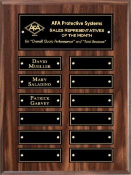 Walnut Barhill Perpetual Plaque