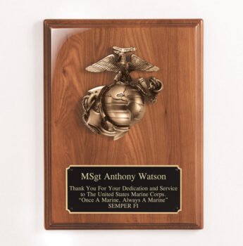 Walnut Piano Finish Marine Plaque